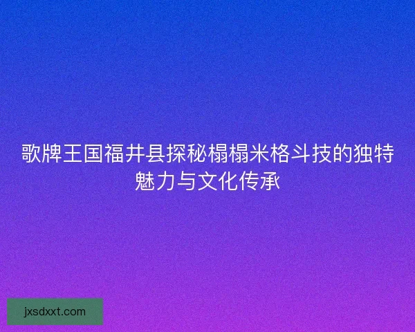 歌牌王国福井县探秘榻榻米格斗技的独特魅力与文化传承